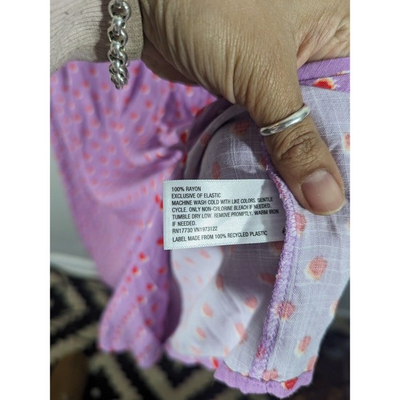 NWT‎ Ava & Viv Lavender Polka Dot Ruffle Trim Midi Dress Women Plus Size 3X - Picture 7 of 7